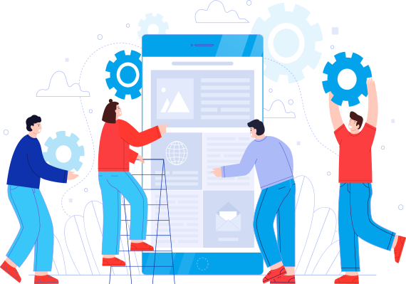 Digital marketing services illustration